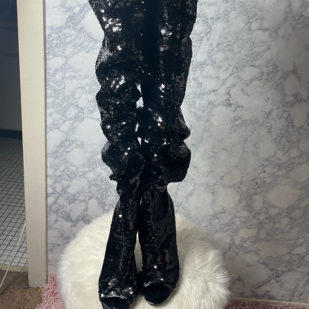 Over the knee thigh high heels (sequined)